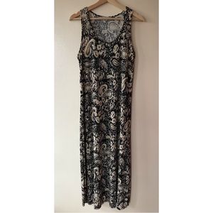 Joan Vass • M • Sleeveless Maxi Dress Paisley Print